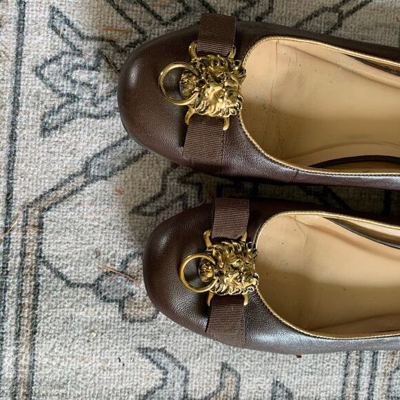 Lily Pultzers Ballets Brown Leather Flats Size 7.5 - Picture 3 of 3